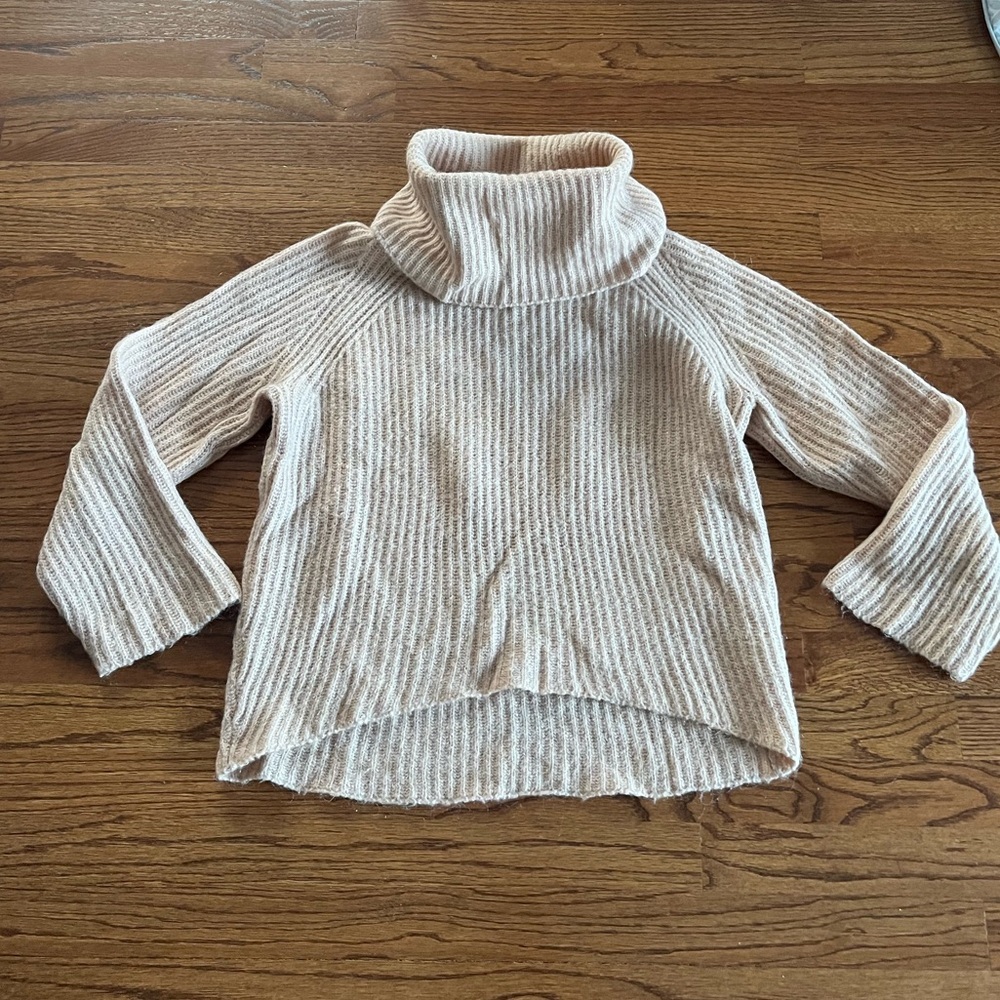 J. CREW Point Sur Mohair Ribbed Cowl Neck Sweater XS